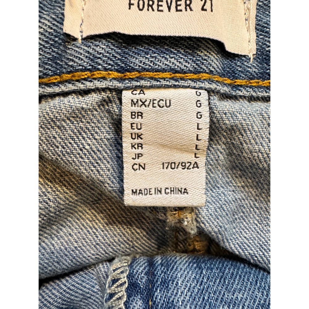 Forever 21 Womens Jean Cargo Denim Maxi Skirt Large Utility Pockets Back Slit - Picture 3 of 12